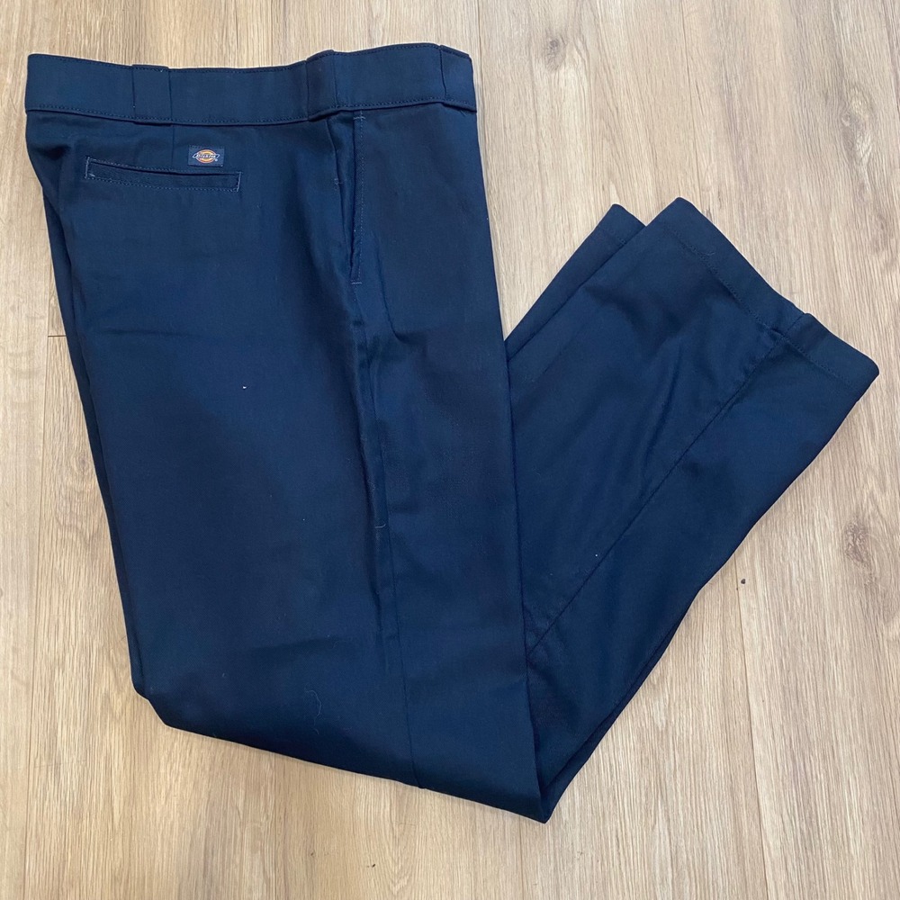 Dickies Pants Women 16R Navy Blue 774F Original Fit Straight Leg Workwear Twill